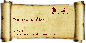 Muraközy Ákos névjegykártya