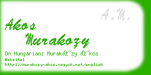 akos murakozy business card